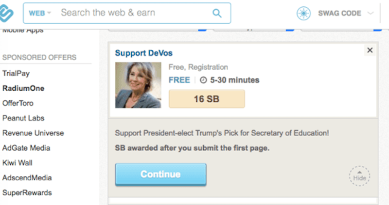 Screenshot: Daily Kos